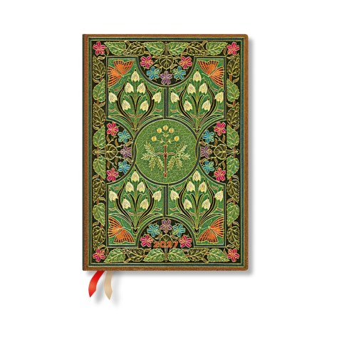 2027 Poetry in Bloom Midi 12-Month Hardcover Dayplanner (Elastic Band Closure) Horizontal